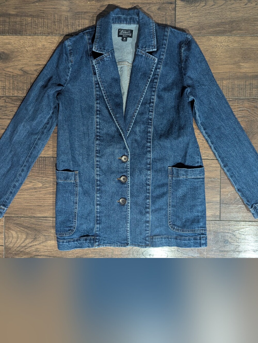 WB Abbott Elementary Volume 1 Women's Denim Jacket Blazer Size XS Large Pockets